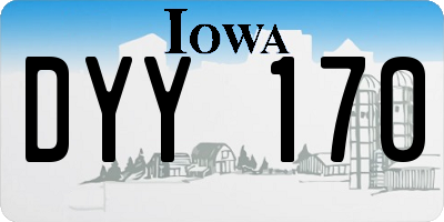 IA license plate DYY170