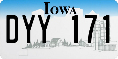 IA license plate DYY171