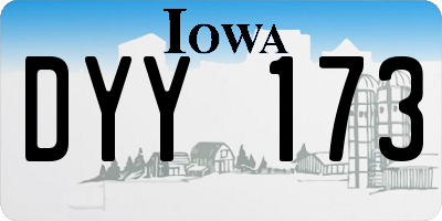 IA license plate DYY173