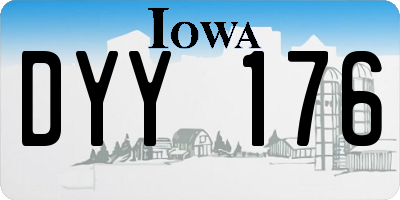 IA license plate DYY176