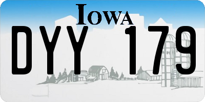 IA license plate DYY179