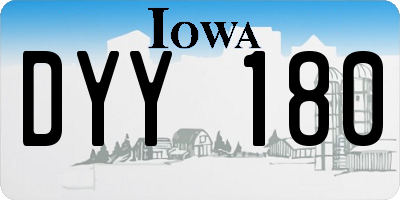 IA license plate DYY180