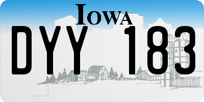 IA license plate DYY183