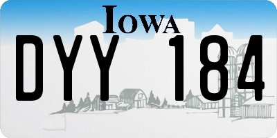 IA license plate DYY184