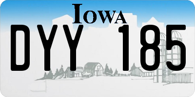 IA license plate DYY185