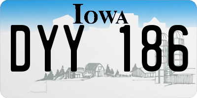 IA license plate DYY186