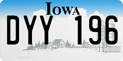 IA license plate DYY196