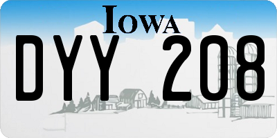 IA license plate DYY208