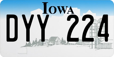 IA license plate DYY224