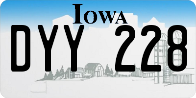 IA license plate DYY228