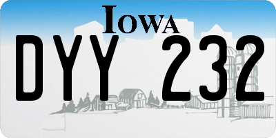 IA license plate DYY232