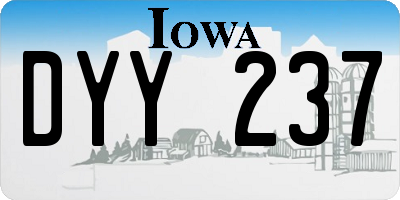 IA license plate DYY237