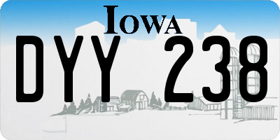 IA license plate DYY238