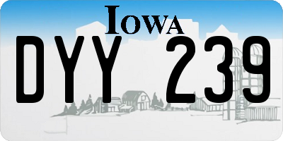 IA license plate DYY239