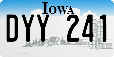 IA license plate DYY241