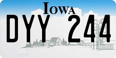 IA license plate DYY244