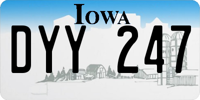 IA license plate DYY247