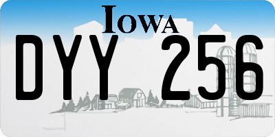 IA license plate DYY256