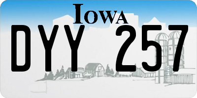 IA license plate DYY257