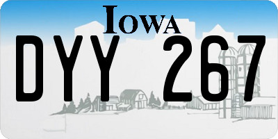 IA license plate DYY267