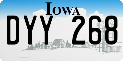 IA license plate DYY268