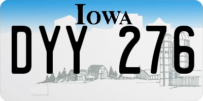 IA license plate DYY276