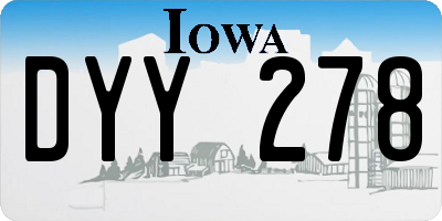 IA license plate DYY278