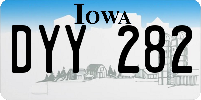 IA license plate DYY282