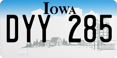 IA license plate DYY285