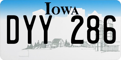 IA license plate DYY286