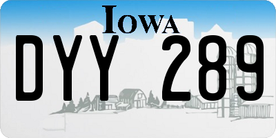 IA license plate DYY289