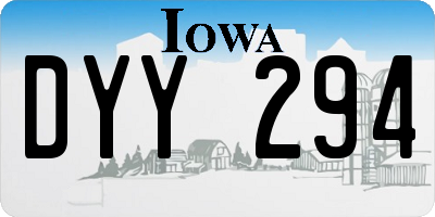 IA license plate DYY294