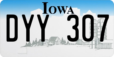 IA license plate DYY307