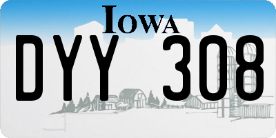 IA license plate DYY308