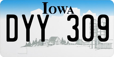 IA license plate DYY309