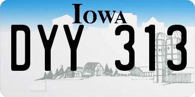 IA license plate DYY313