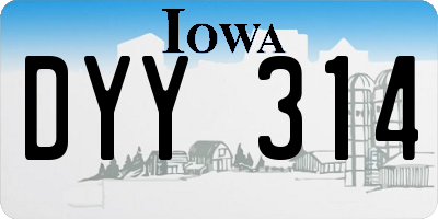 IA license plate DYY314