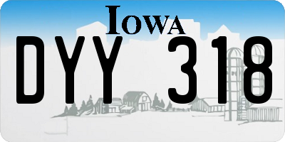 IA license plate DYY318