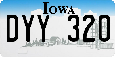 IA license plate DYY320