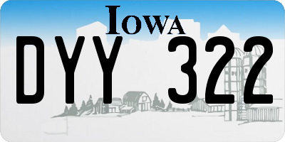 IA license plate DYY322
