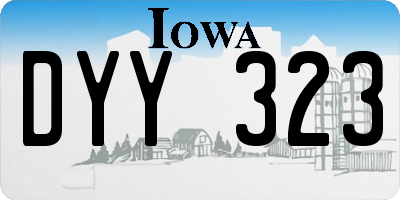 IA license plate DYY323