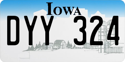 IA license plate DYY324