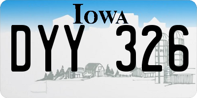IA license plate DYY326