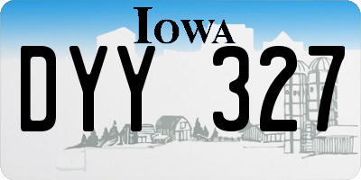 IA license plate DYY327
