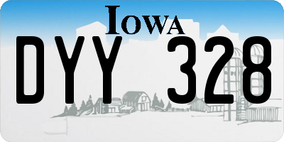 IA license plate DYY328