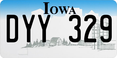 IA license plate DYY329