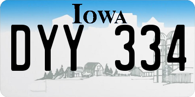 IA license plate DYY334