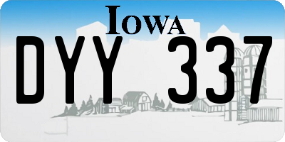IA license plate DYY337