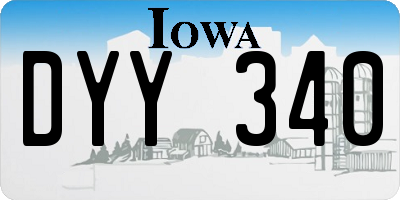 IA license plate DYY340