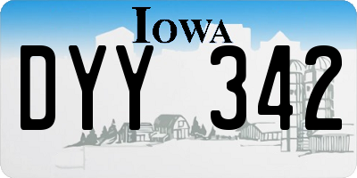 IA license plate DYY342